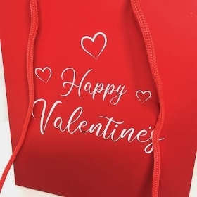 Red Happy Valentines Day Bag x 10